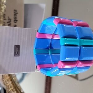 Avon Color Schemes Vintage Stretchy Bracelet Pink Aqua & Teal